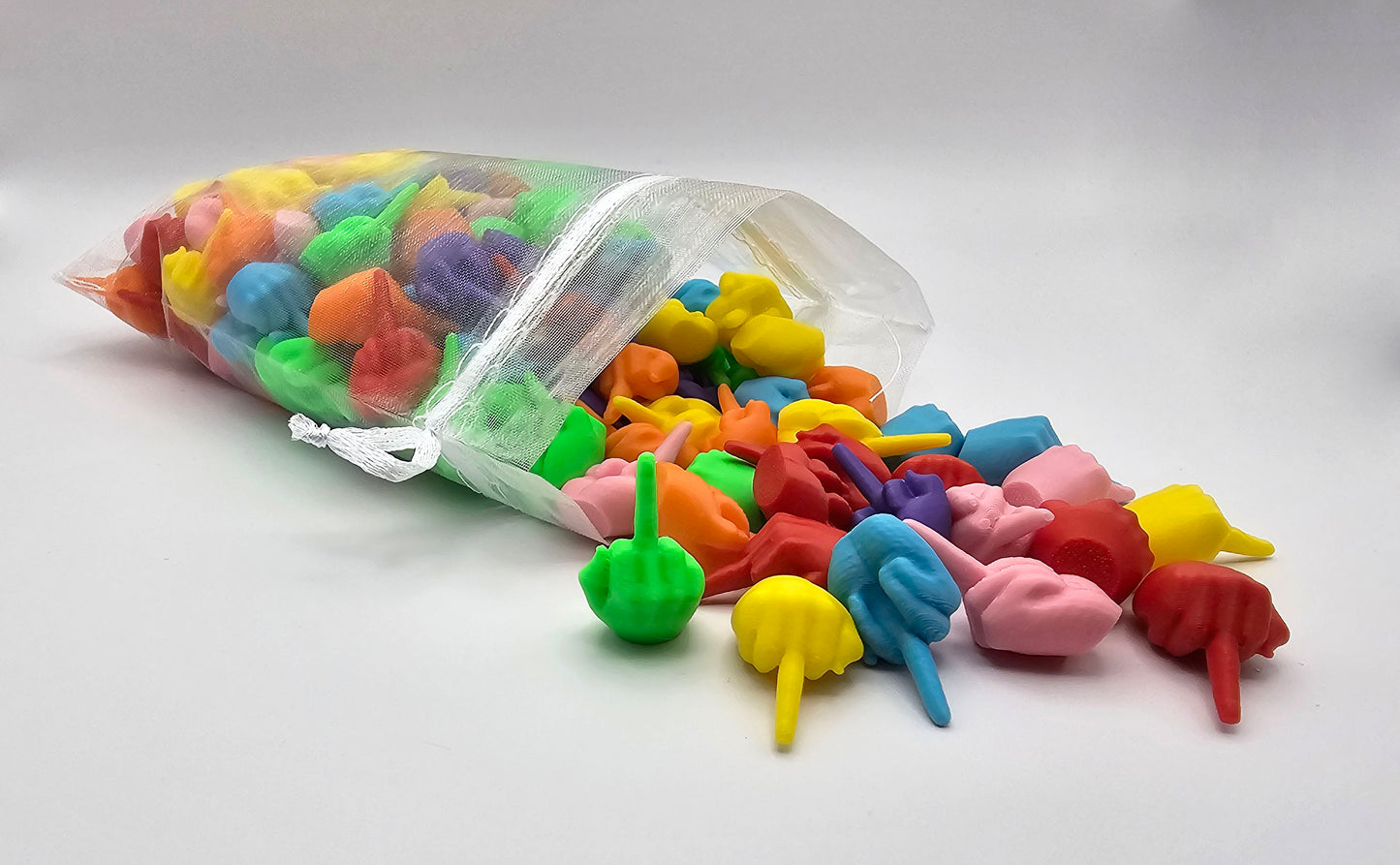 Bag of Hands | Middle Fingers in Bulk | Tiny Middle Fingers | Party Favors | Novelty Items | Funny Joke Gift | Prank Your Friends | Flip The Bird In Bulk | Fucks to Give