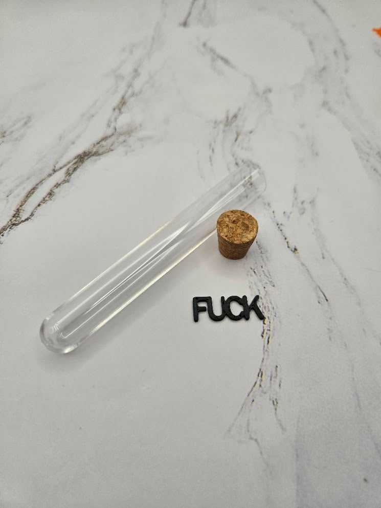 Last Fuck to Give Vial – Funny 3D Printed Gag Gift | Sarcastic Bottle Gift for Friends & Coworkers