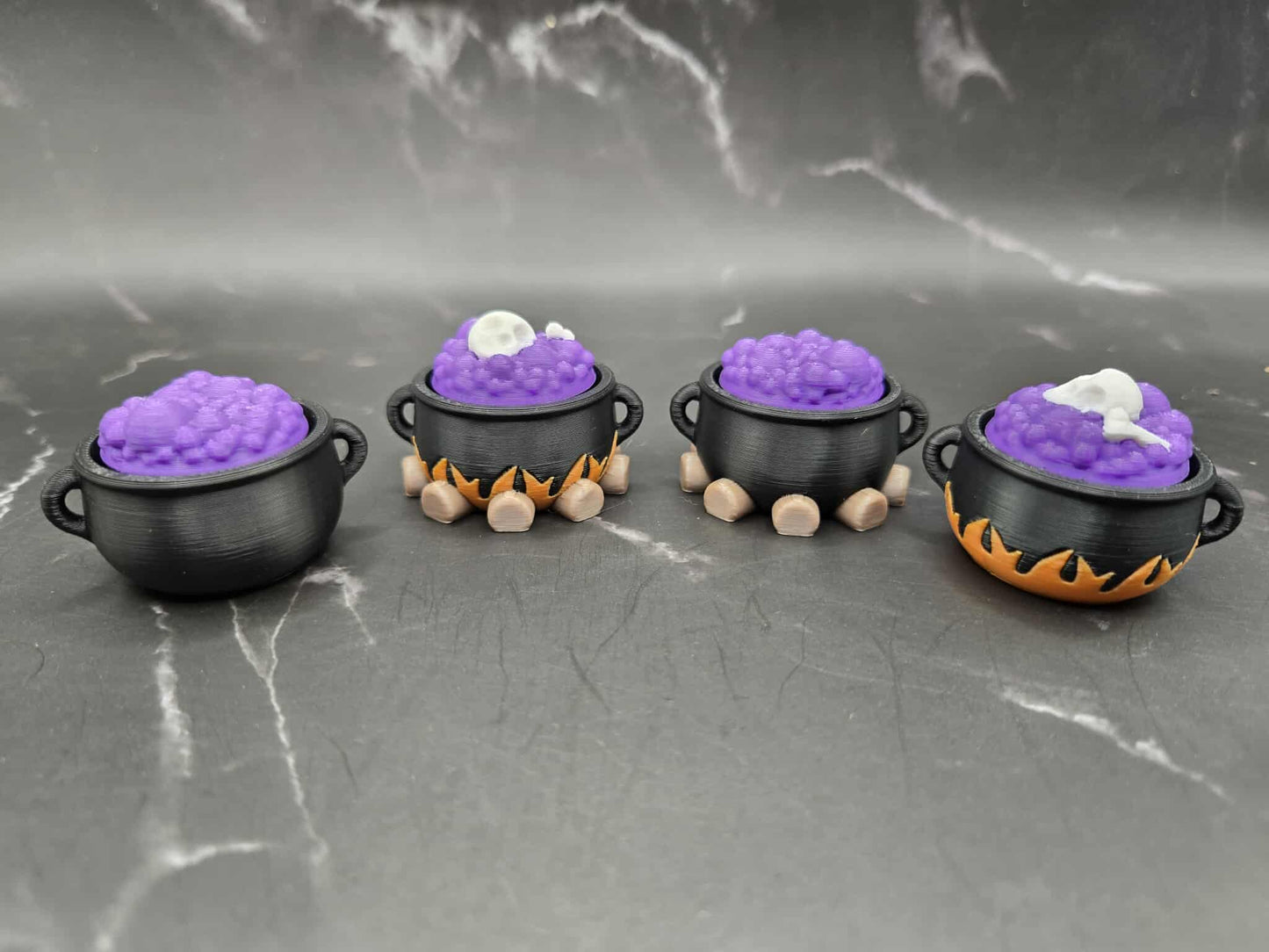 Halloween Cauldron Fidget Clicker – 3D Printed Witch Potion Toy | Stress Relief, Witchy Keychain, Halloween Party Favor
