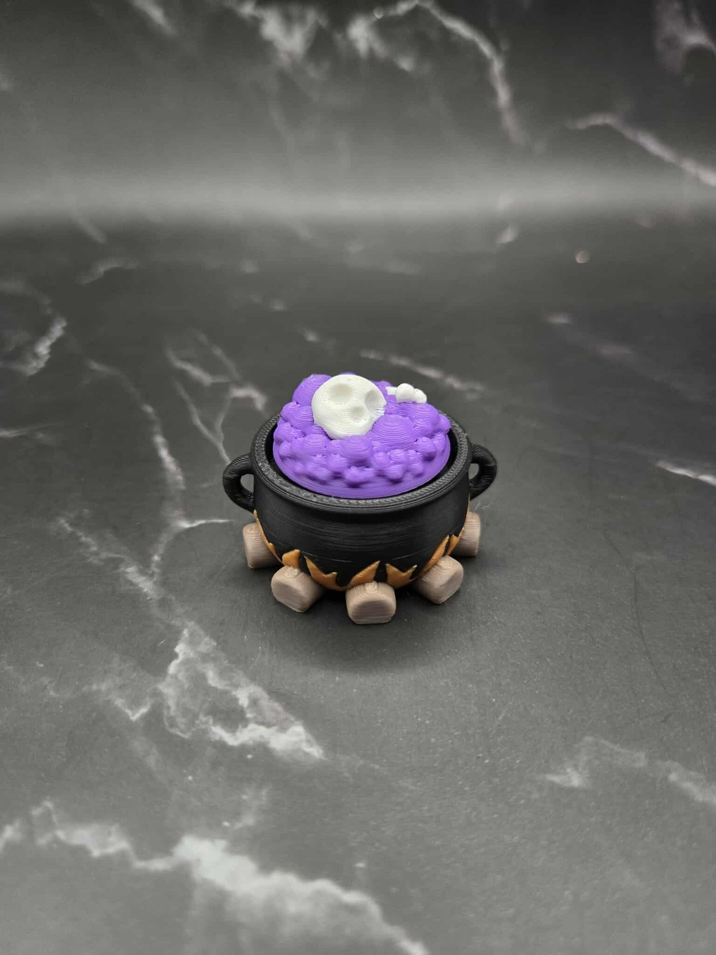 Halloween Cauldron Fidget Clicker – 3D Printed Witch Potion Toy | Stress Relief, Witchy Keychain, Halloween Party Favor