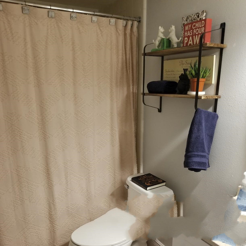 Shelves Kitchen Solid Wood Wall Shelf Wrought Iron Bracket - FrawstedCreations