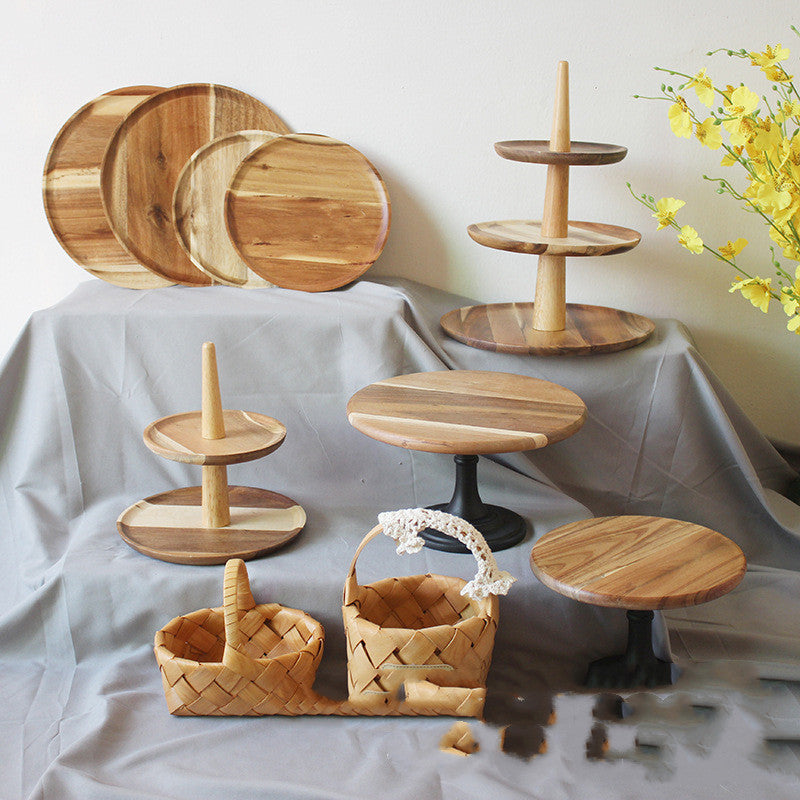 Acacia Wood Pallet Wood Dish Dessert Cake - FrawstedCreations