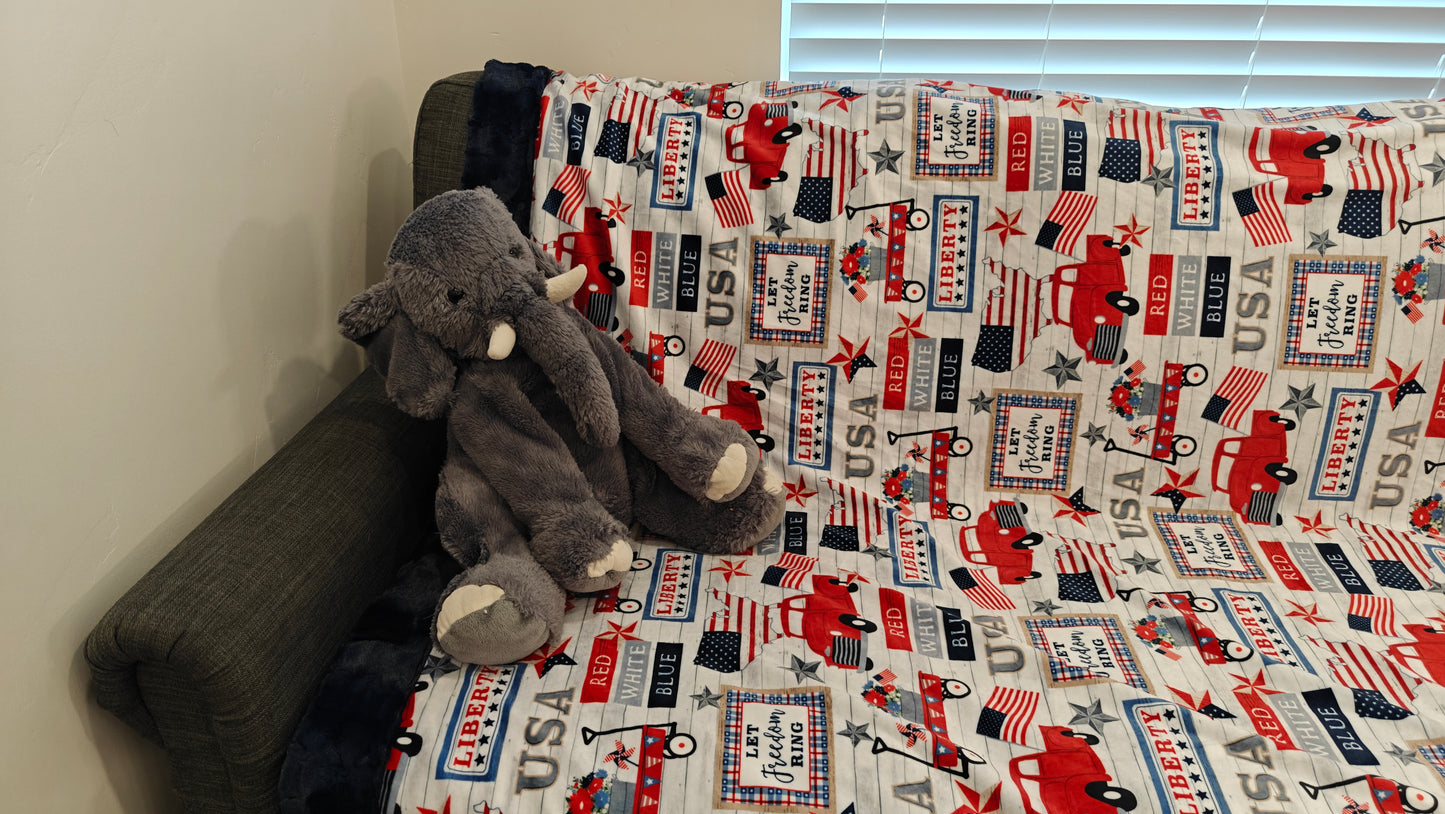 4th of July Minky Infant Sized