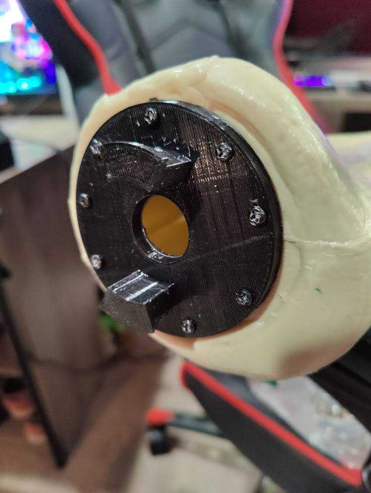 Male part installed into arm