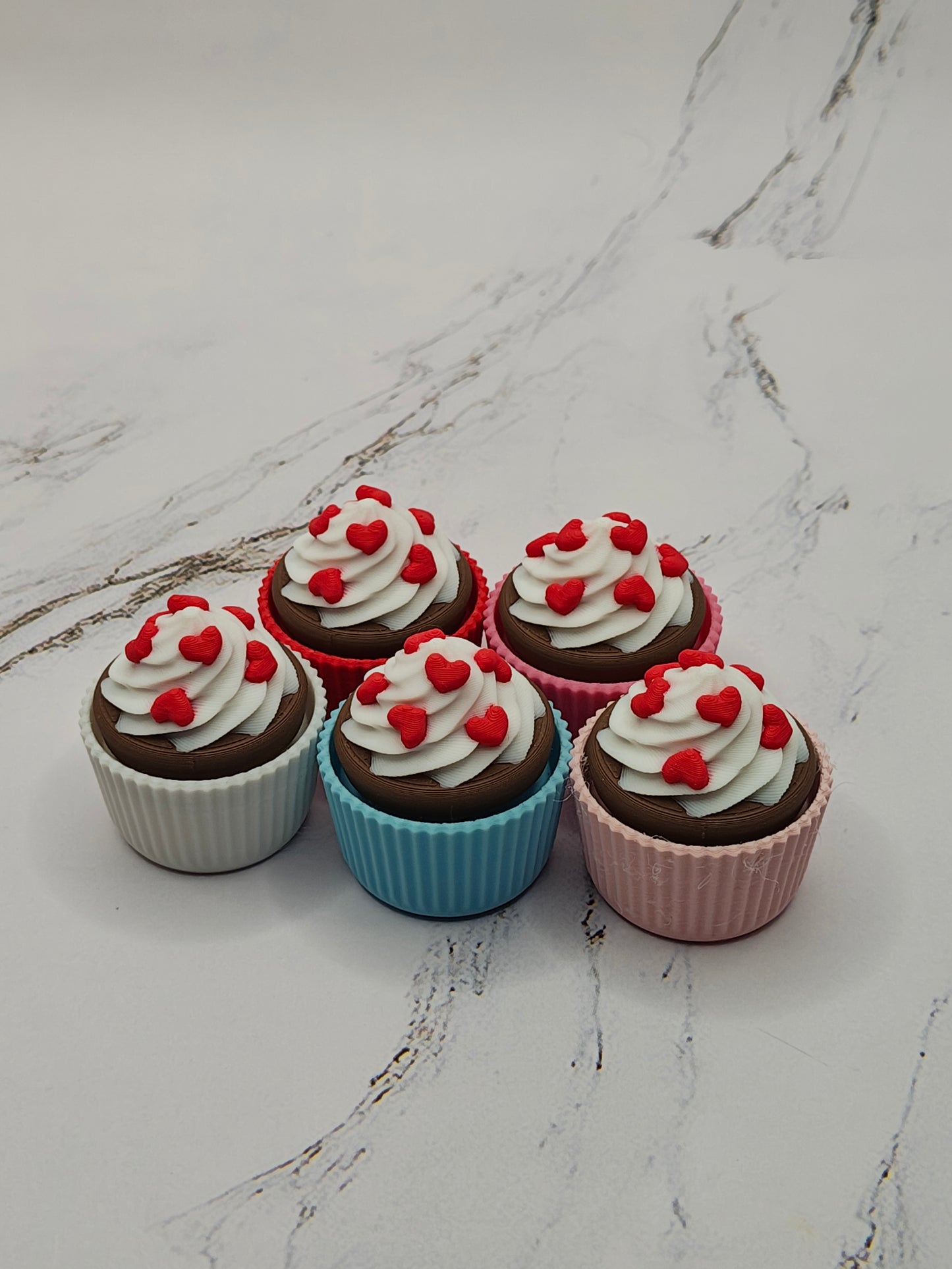 Cupcake Keychains | Valentines Cupcake | Fidget Toy | Blue Cupcake | Dessert | Sensory Toy | Toys for Calming