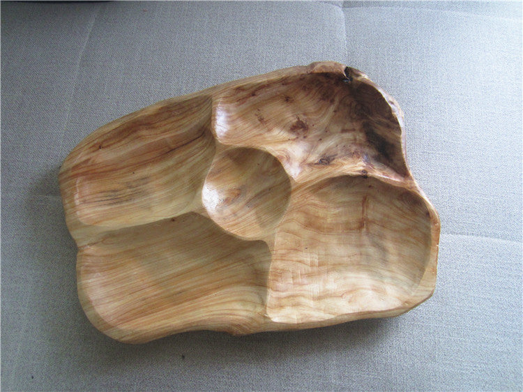 Solid Wood Food Fruit Cake Dessert Dinner Dried Plate Dishes Storage - FrawstedCreations