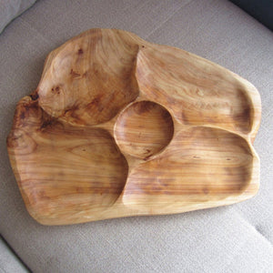Solid Wood Food Fruit Cake Dessert Dinner Dried Plate Dishes Storage - FrawstedCreations