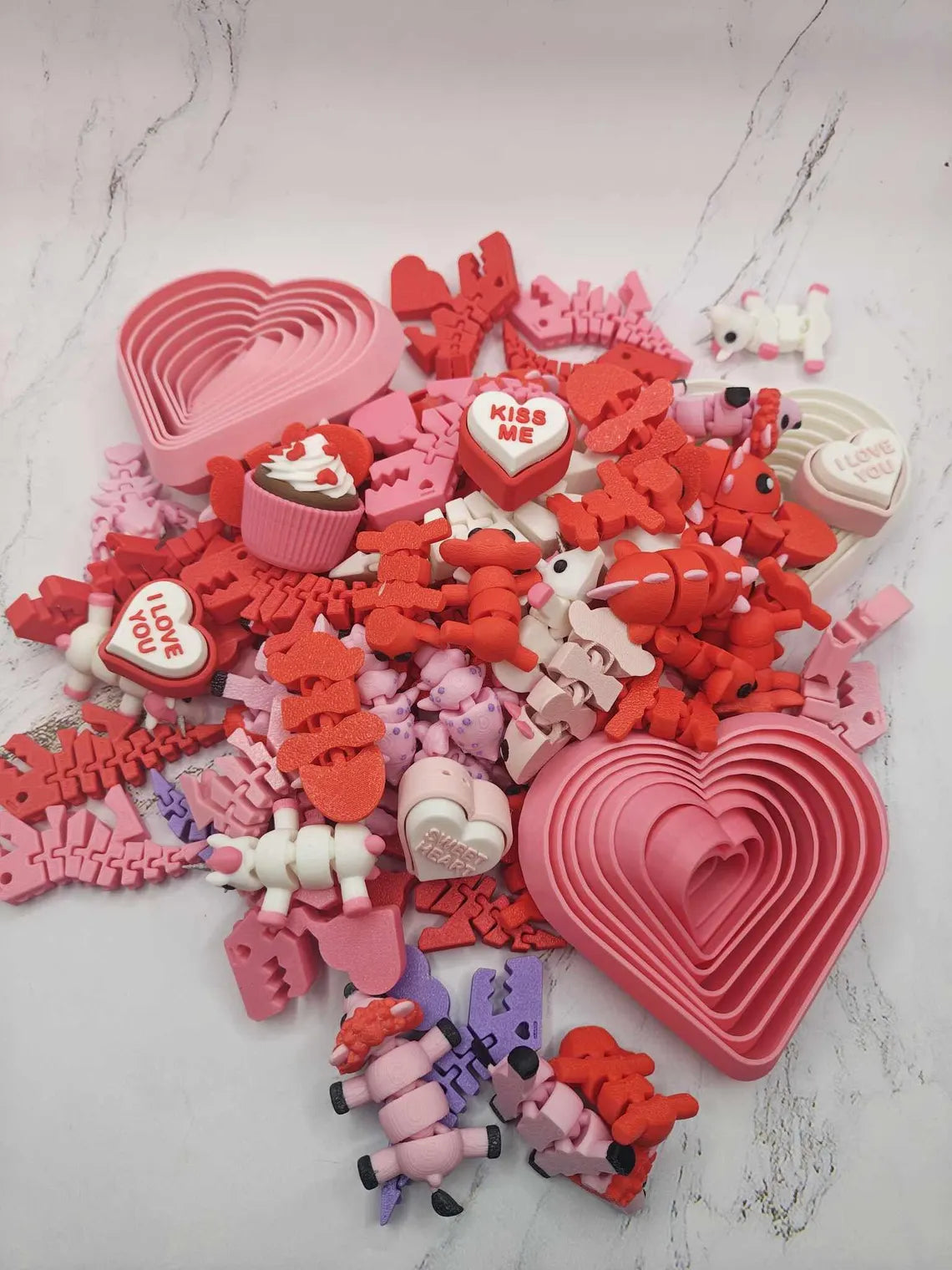 3D Printed Toys | Valentines Grab Bags | Pocket Pets | Fidget Toys | Wiggly Animals | Galentine | Gifts for Valentines