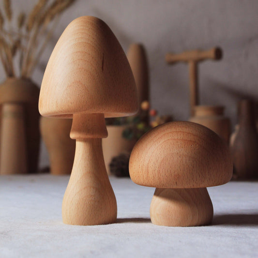 Solid Wood Mushroom Shape Rechargeable Night Light - FrawstedCreations