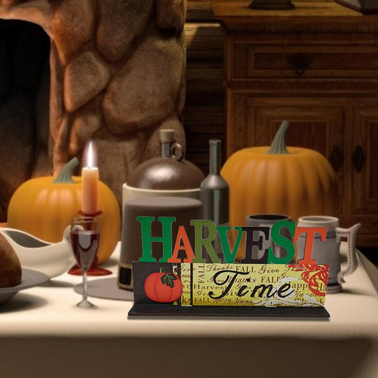 Thanksgiving Wooden Fall Signs Table Decorations Harvest Party Fall Table Centerpieces Autumn Wood Ornaments For Dining Table - FrawstedCreations