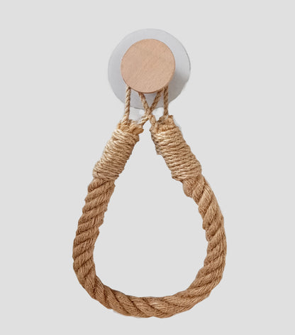 Hemp Rope Creative Roll Holder Perforated Toilet Paper Storage - FrawstedCreations