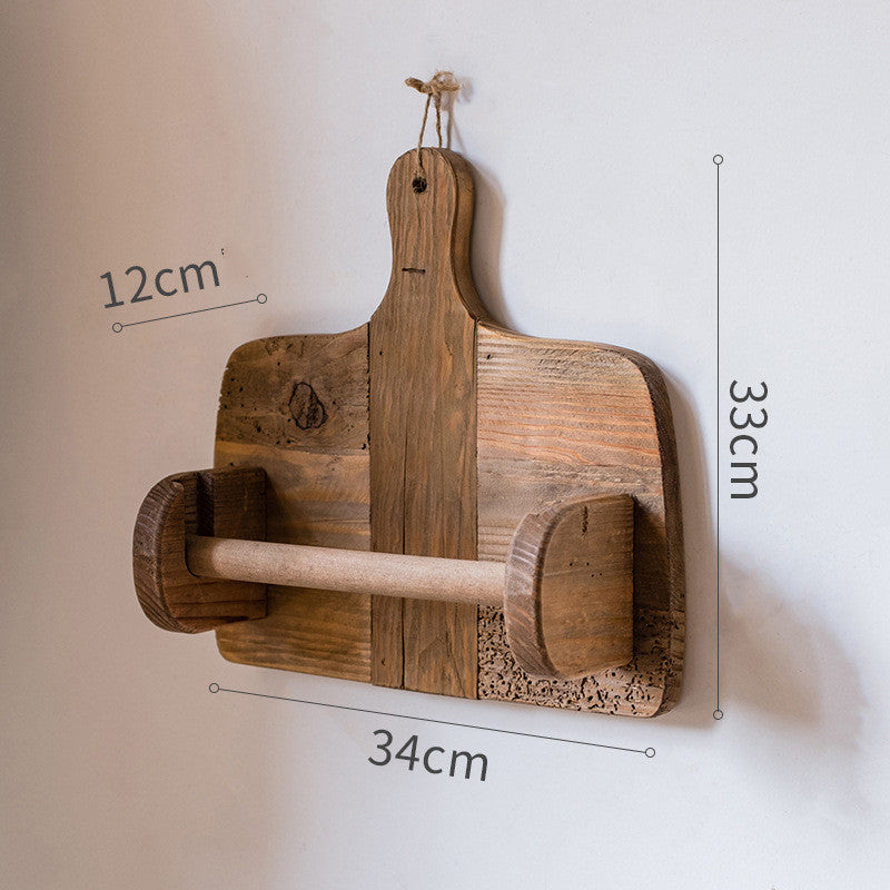 Natural Old Wood Paper Roll Kitchen Tissue Holder - FrawstedCreations