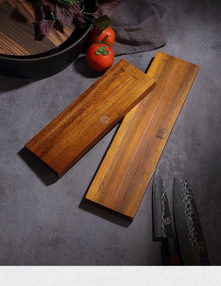Kitchen Knife Rack Solid Wood Wall-mounted Perforation-free Strong Magnetic Knife Rack - FrawstedCreations