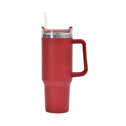 40oz Straw Coffee Insulation Cup With Handle Portable Car Stainless Steel Water Bottle LargeCapacity Travel BPA Free Thermal Mug - FrawstedCreations