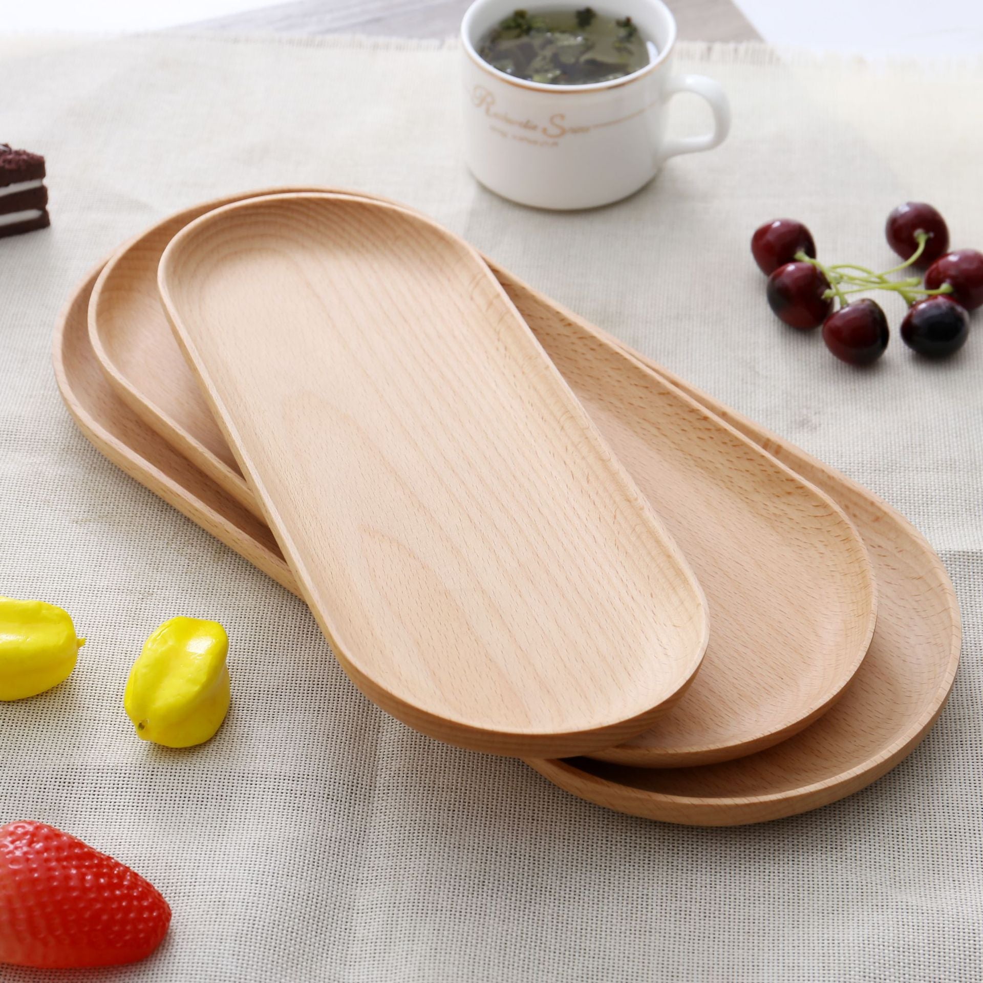 Solid Wood Home Restaurant Oval Cake - FrawstedCreations