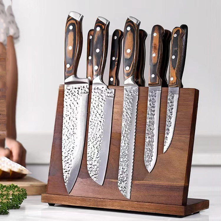 Solid Wood Magnetic Knife Holder Kitchen Creative Multifunctional Storage - FrawstedCreations