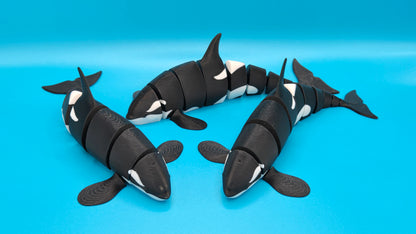 Flexible Orca Whale | 3D Printed Whale | Toy Whale | Mini Orca | Kids Toy | Articulated Body