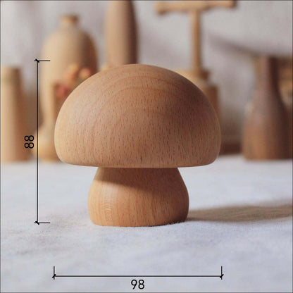 Solid Wood Mushroom Shape Rechargeable Night Light - FrawstedCreations
