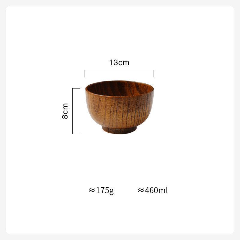 Wooden Bowl Japanese Style Wood Rice Soup Bowl Salad Bowl Food Container Large Small Bowl for Kids Tableware Wooden Utensils - FrawstedCreations
