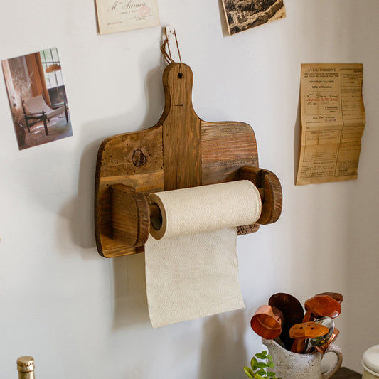 Natural Old Wood Paper Roll Kitchen Tissue Holder - FrawstedCreations