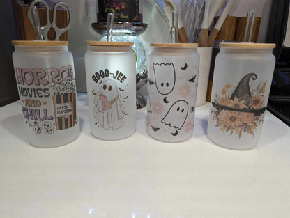 16oz Frosted Glass Cups - FrawstedCreations