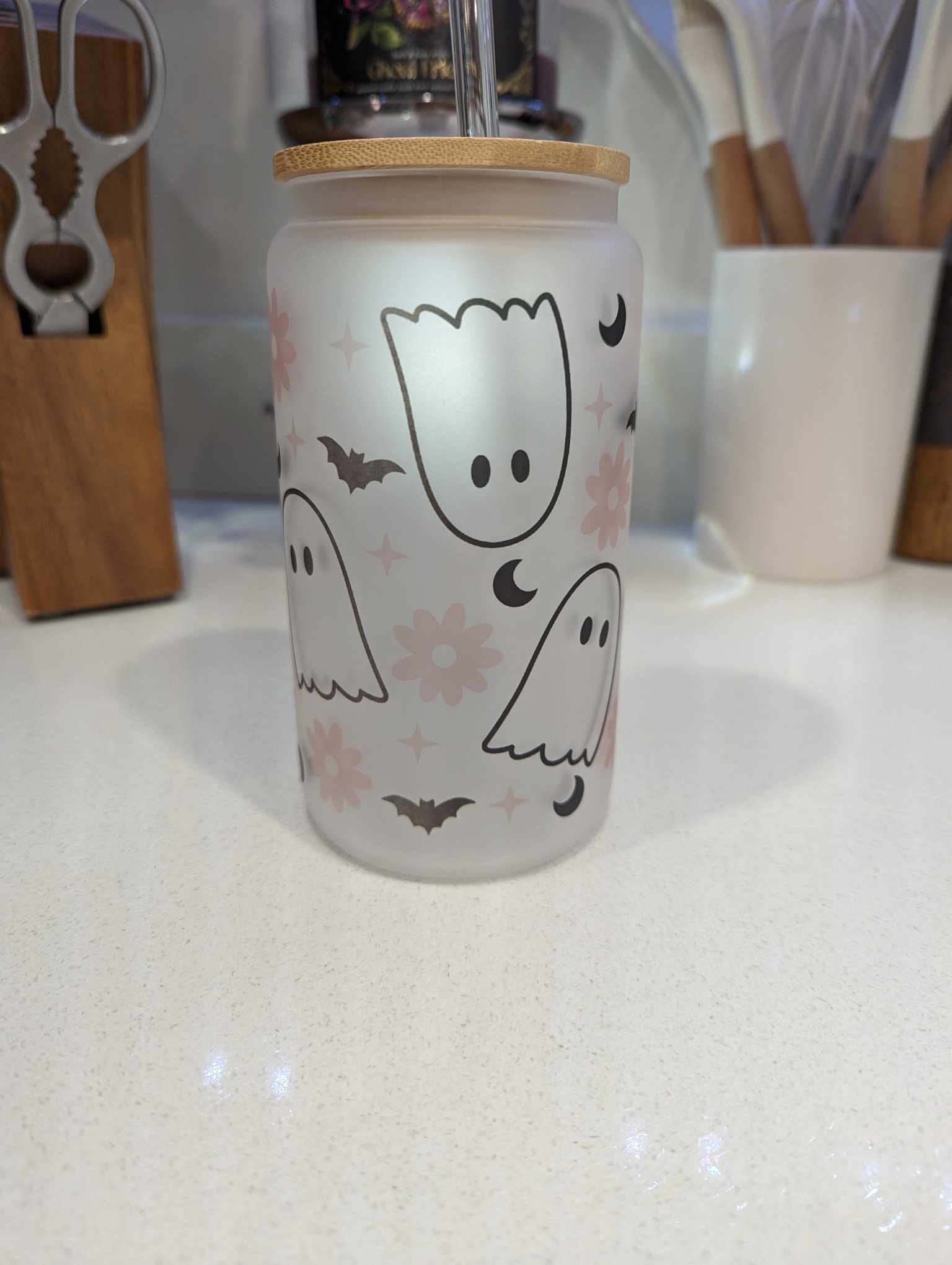 16oz Frosted Glass Cups - FrawstedCreations