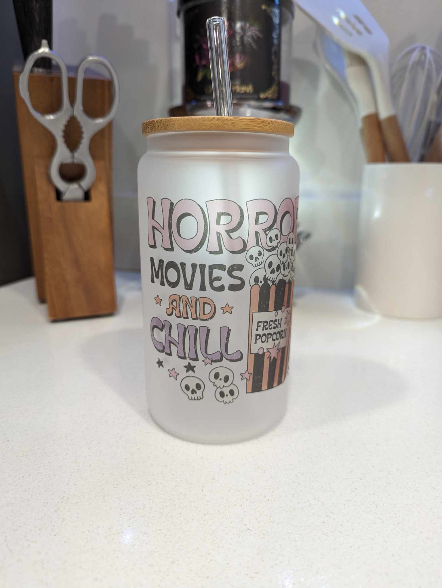 16oz Frosted Glass Cups - FrawstedCreations