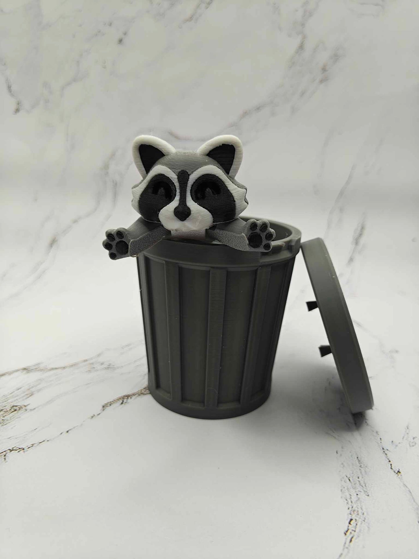 Trash Panda | Flexible Racoon | 3D Printed Racoon | Trash Can | Trash Panda | Rocket Toy | Articulated Body