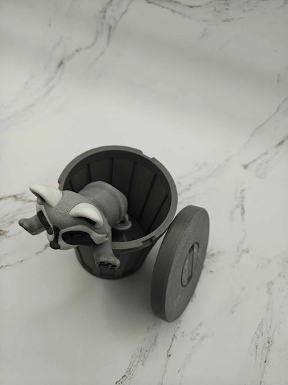 Trash Panda | Flexible Racoon | 3D Printed Racoon | Trash Can | Trash Panda | Rocket Toy | Articulated Body