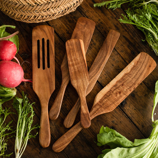 Teak Cooking Spatula Wood Spatula Salad Spatula - FrawstedCreations