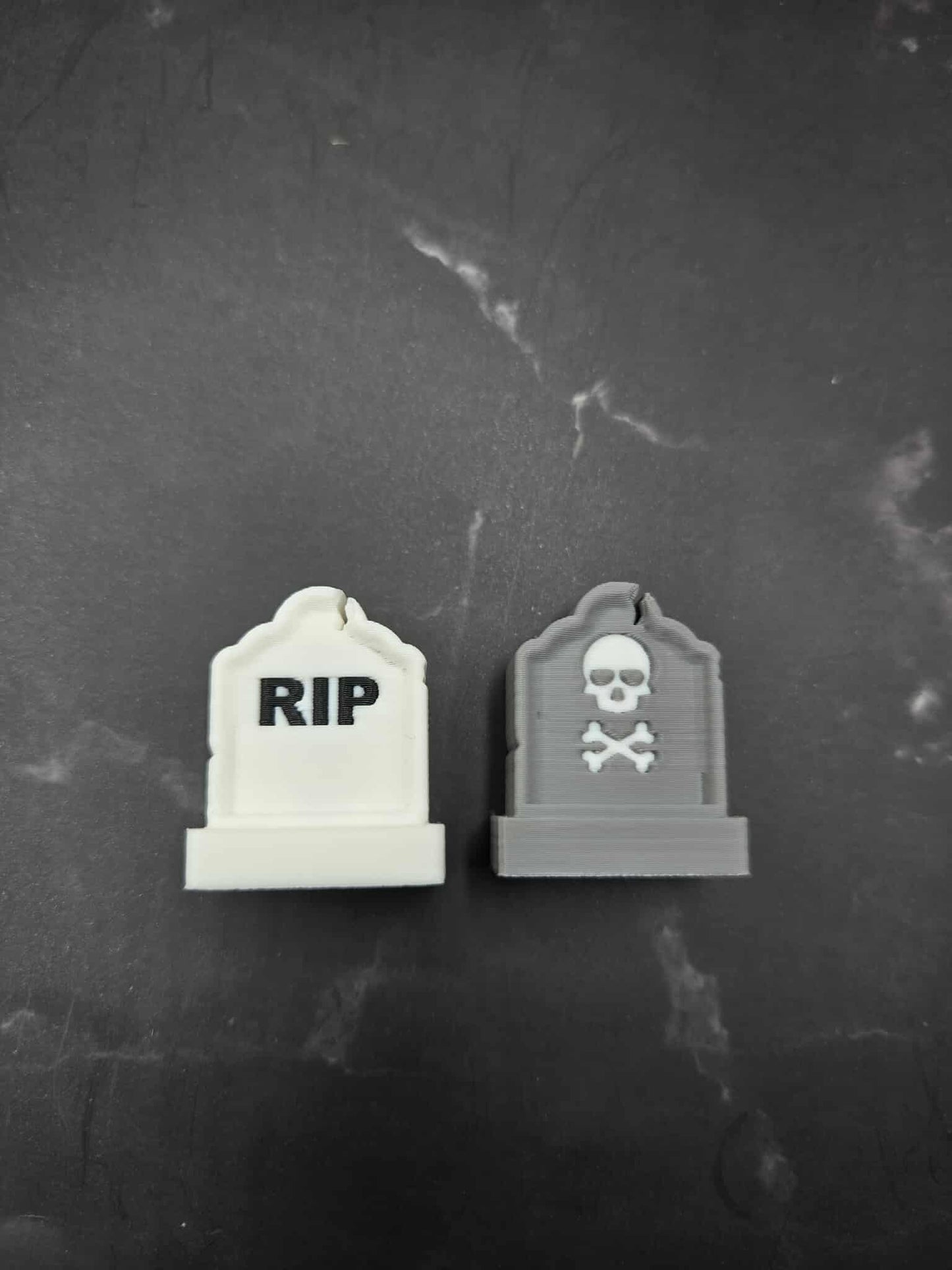 Halloween Graveyard Fidget Clickers – 3D Printed Headstones, 40 Spooky Combos, Stress Toy & Desk Decor