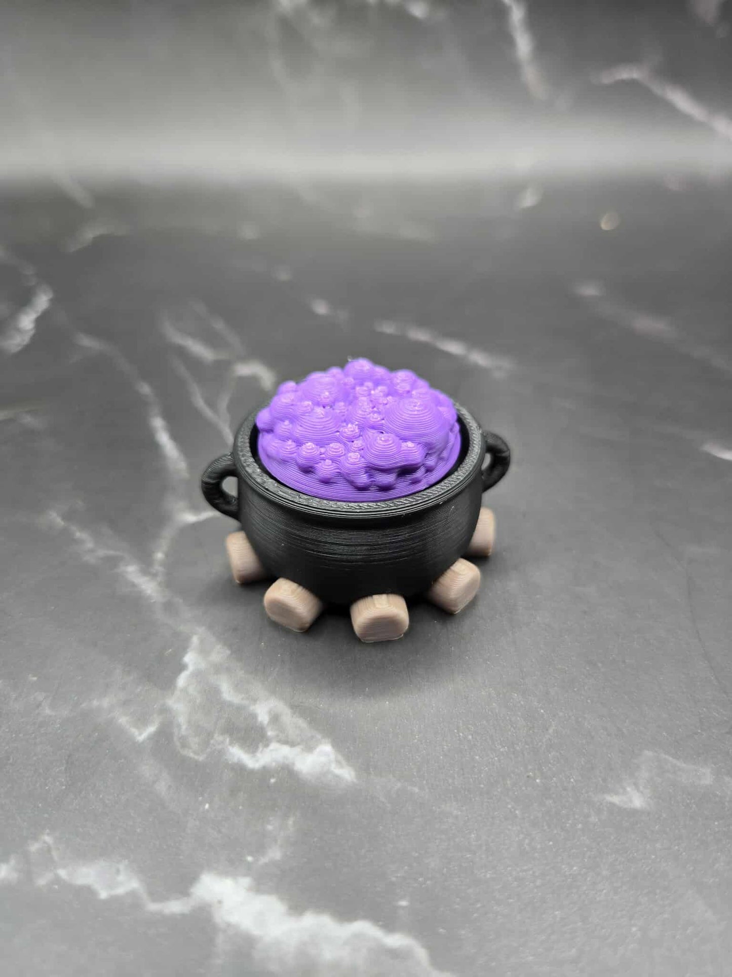 Halloween Cauldron Fidget Clicker – 3D Printed Witch Potion Toy | Stress Relief, Witchy Keychain, Halloween Party Favor