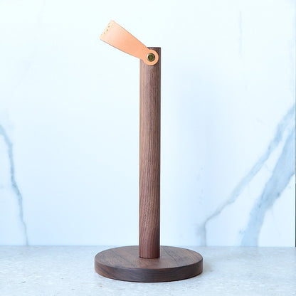 Fashionable Solid Wood Creative Vertical Punch-free Kitchen Paper Towel Roll Holder - FrawstedCreations