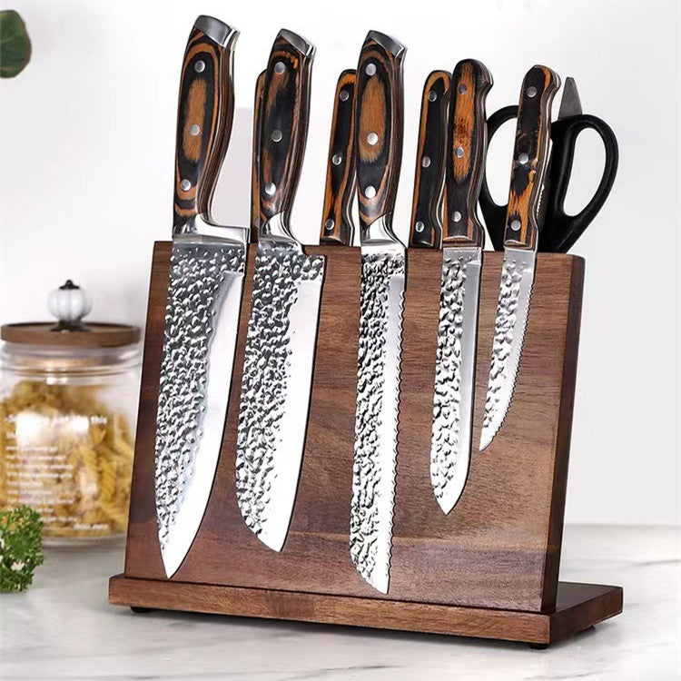Solid Wood Magnetic Knife Holder Kitchen Creative Multifunctional Storage - FrawstedCreations