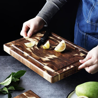 Kitchen Household Parquet Solid Wood Cutting Board - FrawstedCreations