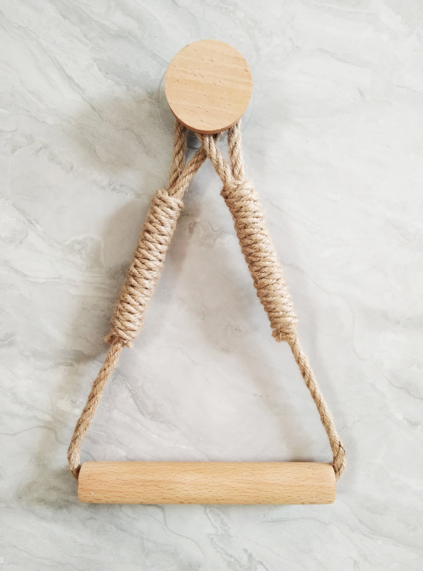Hemp Rope Creative Roll Holder Perforated Toilet Paper Storage - FrawstedCreations
