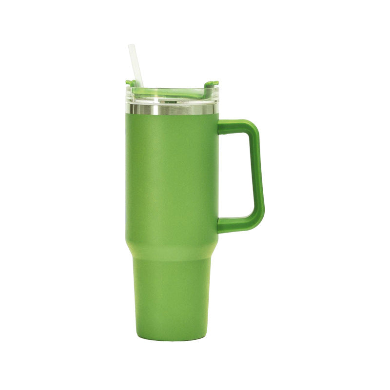 40oz Straw Coffee Insulation Cup With Handle Portable Car Stainless Steel Water Bottle LargeCapacity Travel BPA Free Thermal Mug - FrawstedCreations