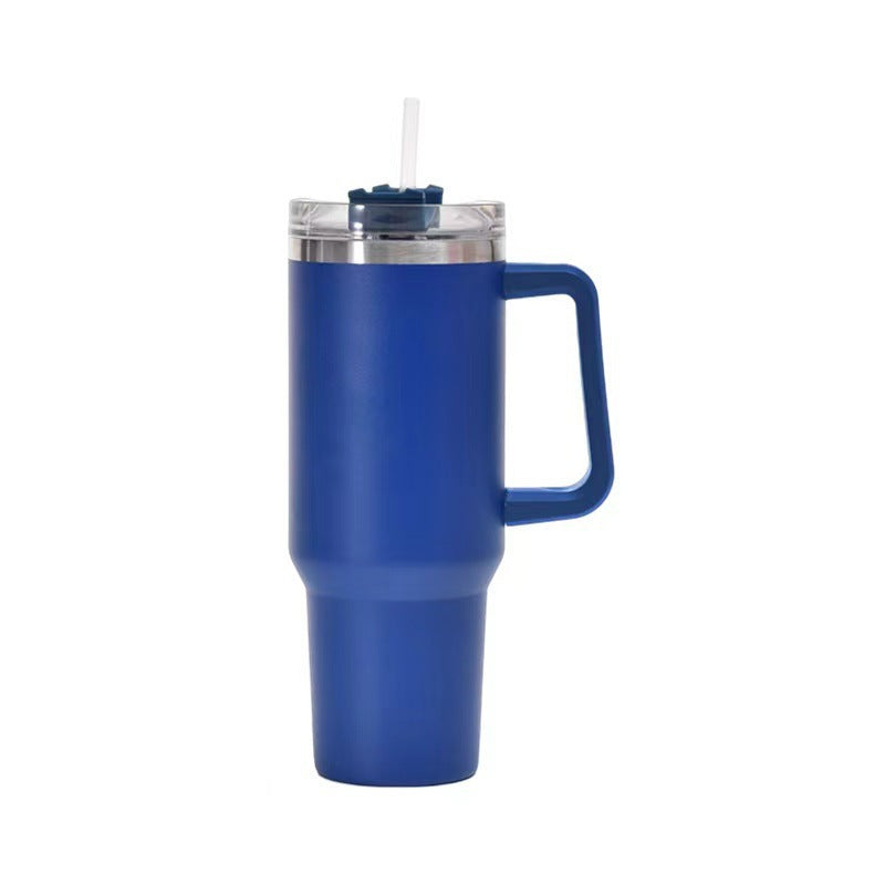 40oz Straw Coffee Insulation Cup With Handle Portable Car Stainless Steel Water Bottle LargeCapacity Travel BPA Free Thermal Mug - FrawstedCreations