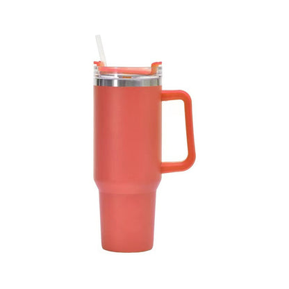 40oz Straw Coffee Insulation Cup With Handle Portable Car Stainless Steel Water Bottle LargeCapacity Travel BPA Free Thermal Mug - FrawstedCreations