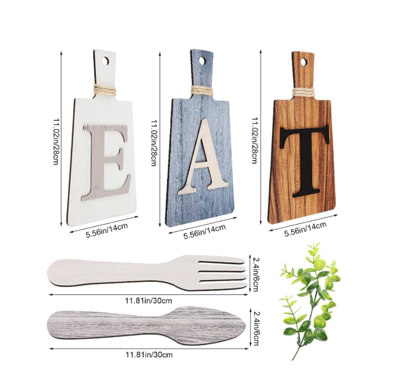 Wooden Farmhouse Kitchen Decoration Pendant - FrawstedCreations