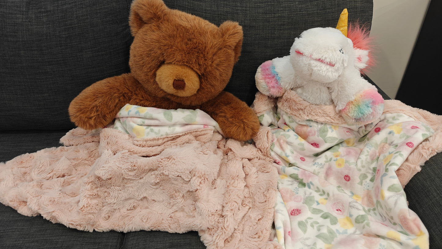 Plush Blush Floral Minky
