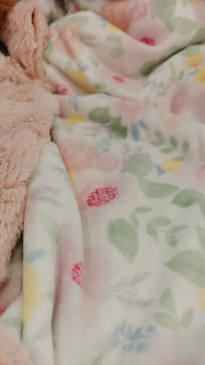Plush Blush Floral Minky