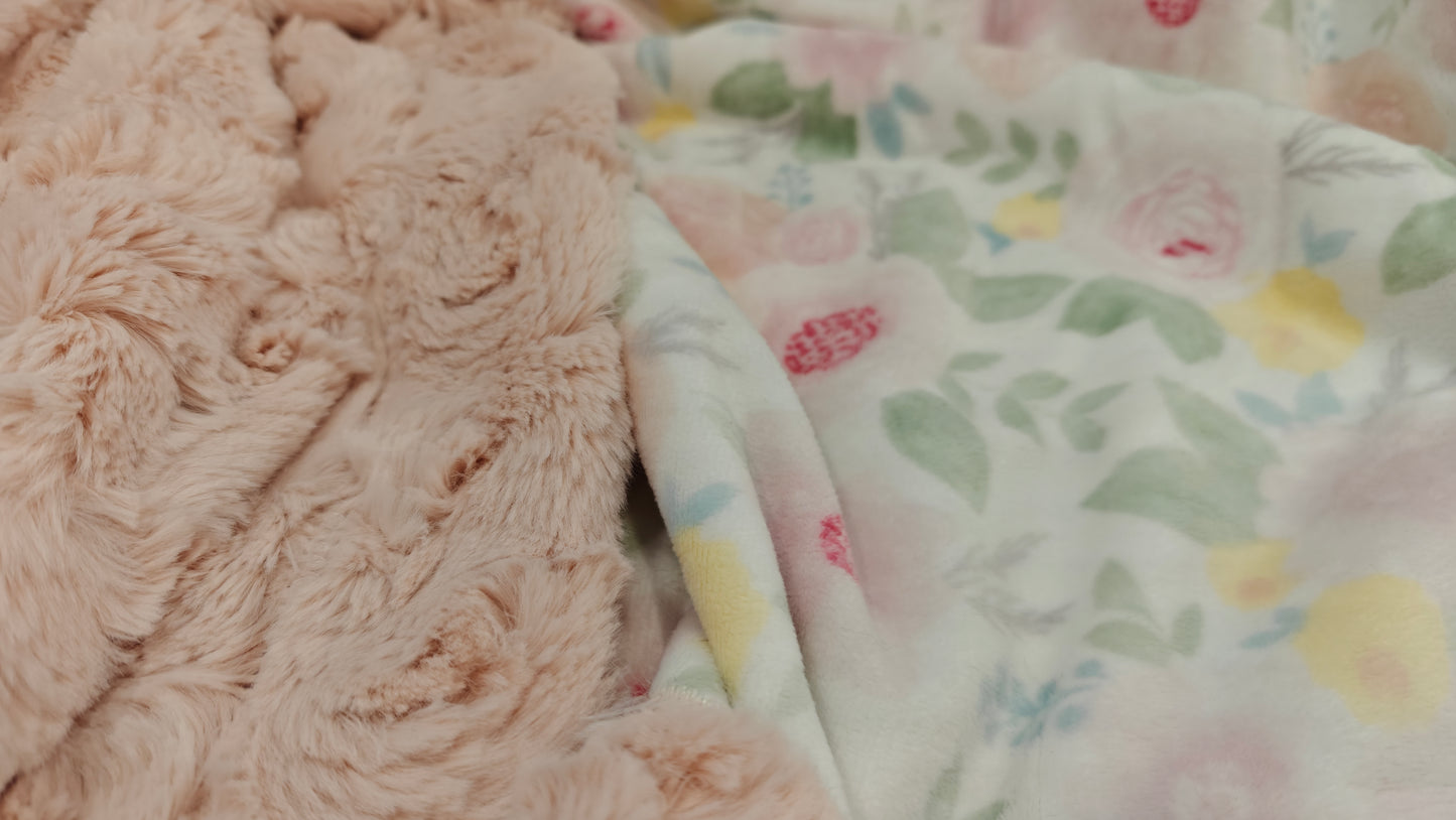 Plush Blush Floral Minky