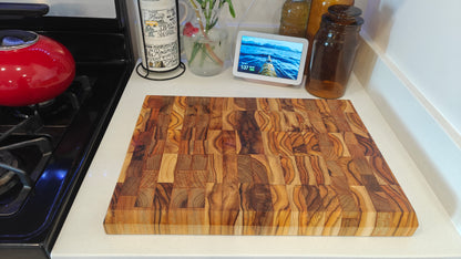 Scrap Teak End Grain butcher Block