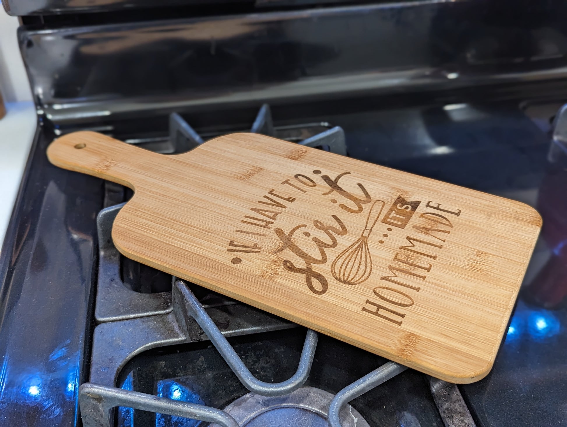If I have to stir it: Bamboo Paddle Serving Board - FrawstedCreations