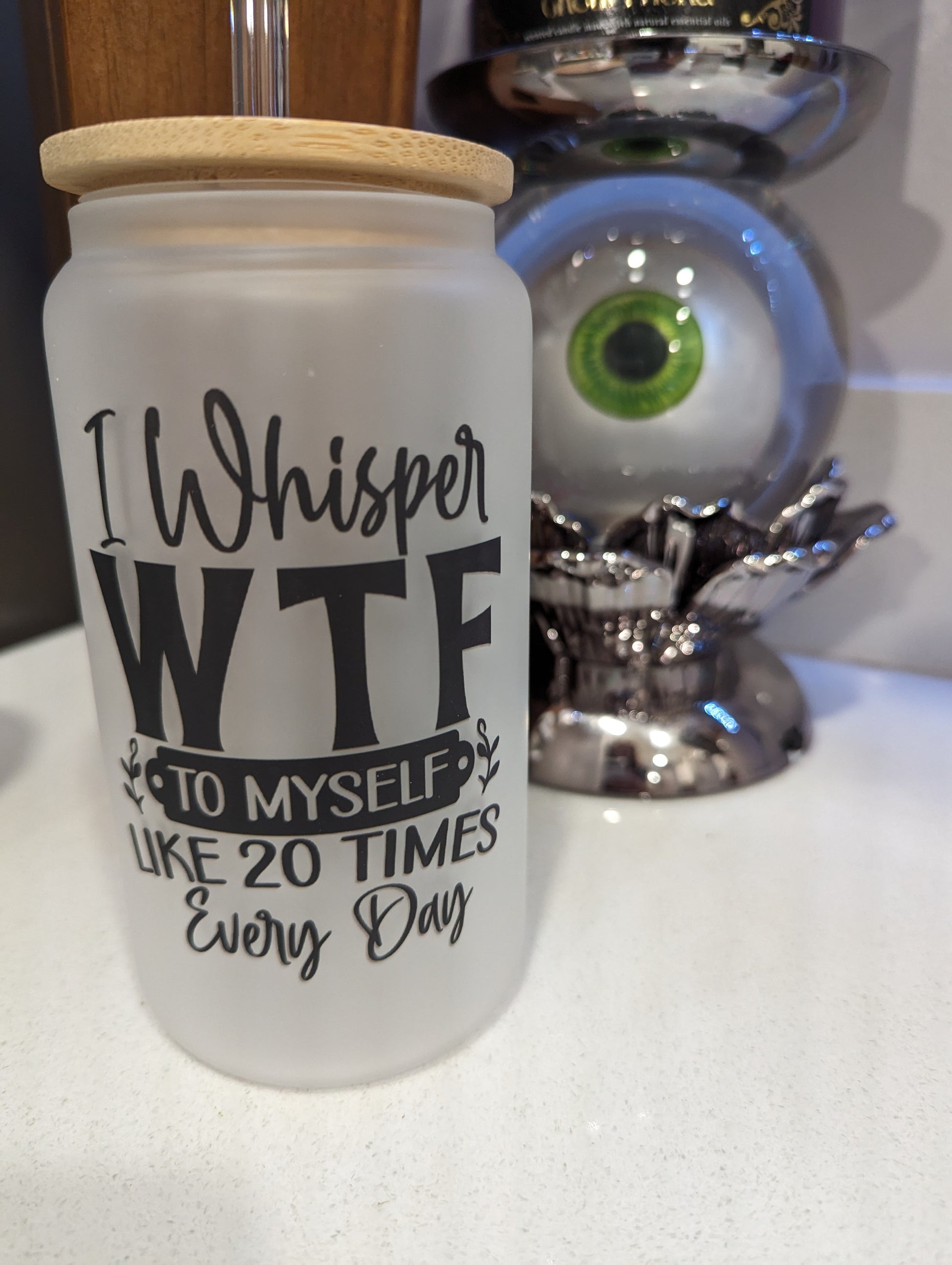 16oz Frosted Glass Cups - FrawstedCreations