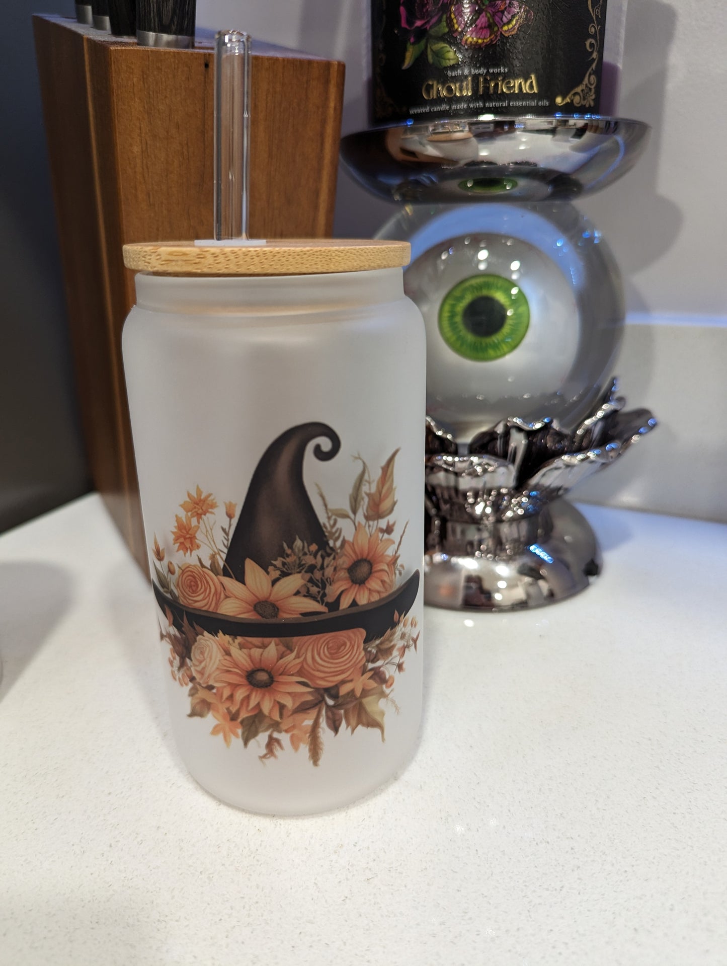 16oz Frosted Glass Cups - FrawstedCreations