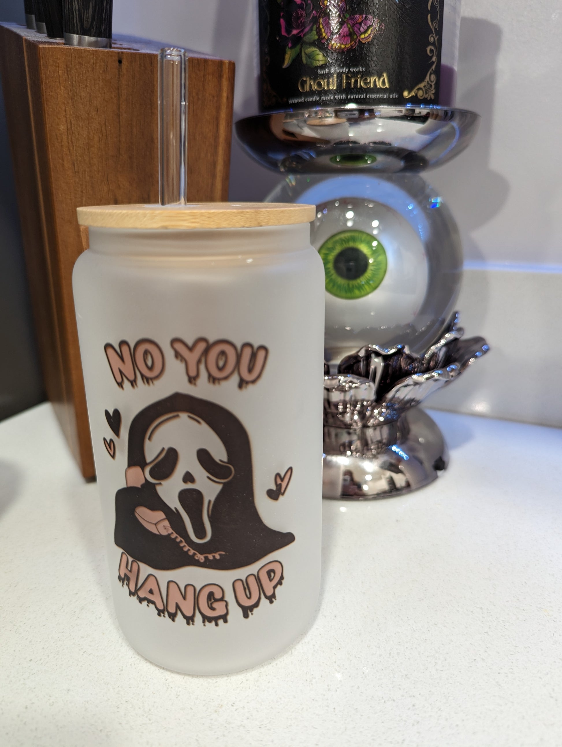 16oz Frosted Glass Cups - FrawstedCreations