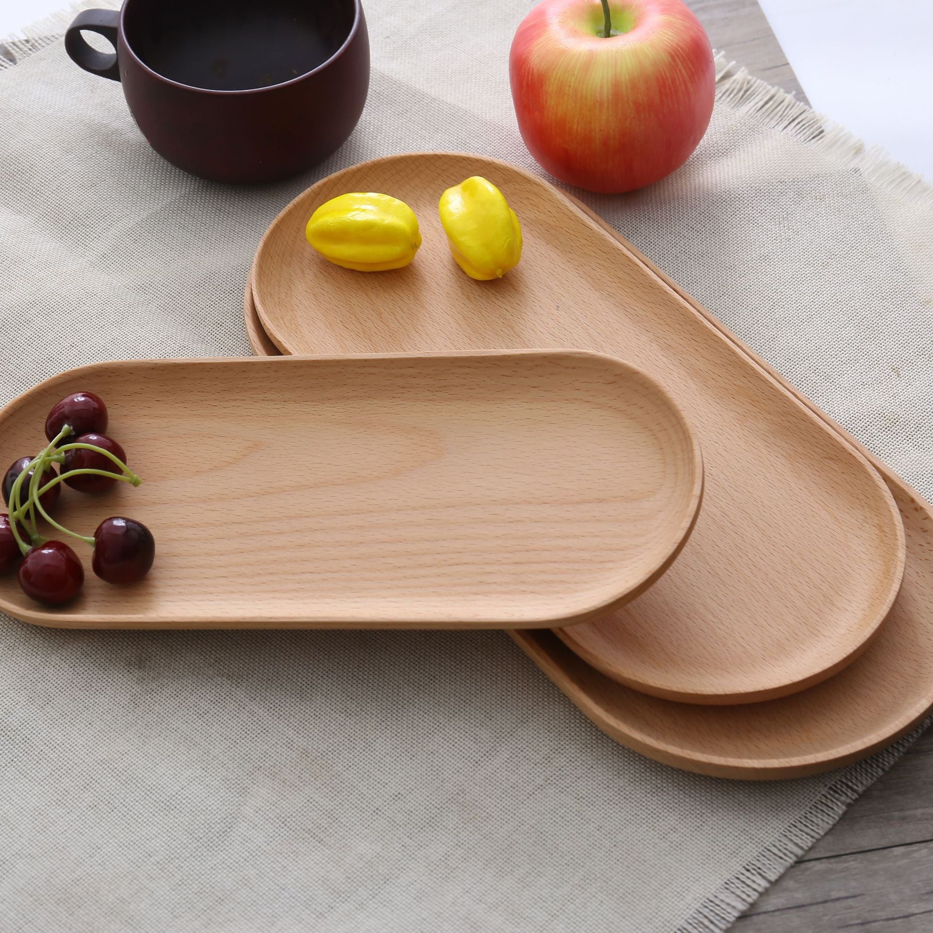 Solid Wood Home Restaurant Oval Cake - FrawstedCreations