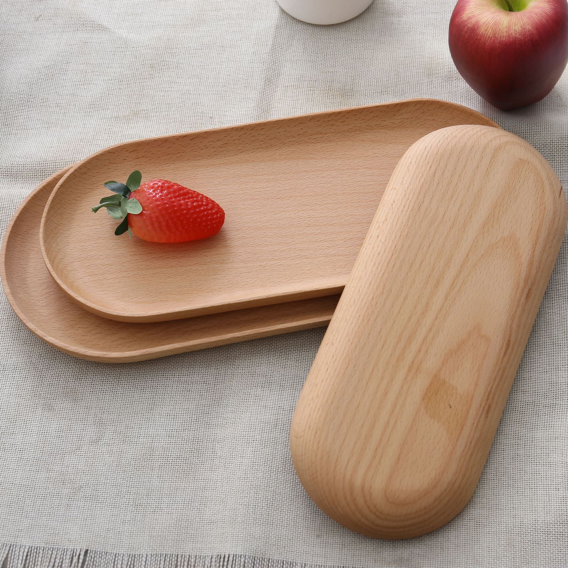 Solid Wood Home Restaurant Oval Cake - FrawstedCreations